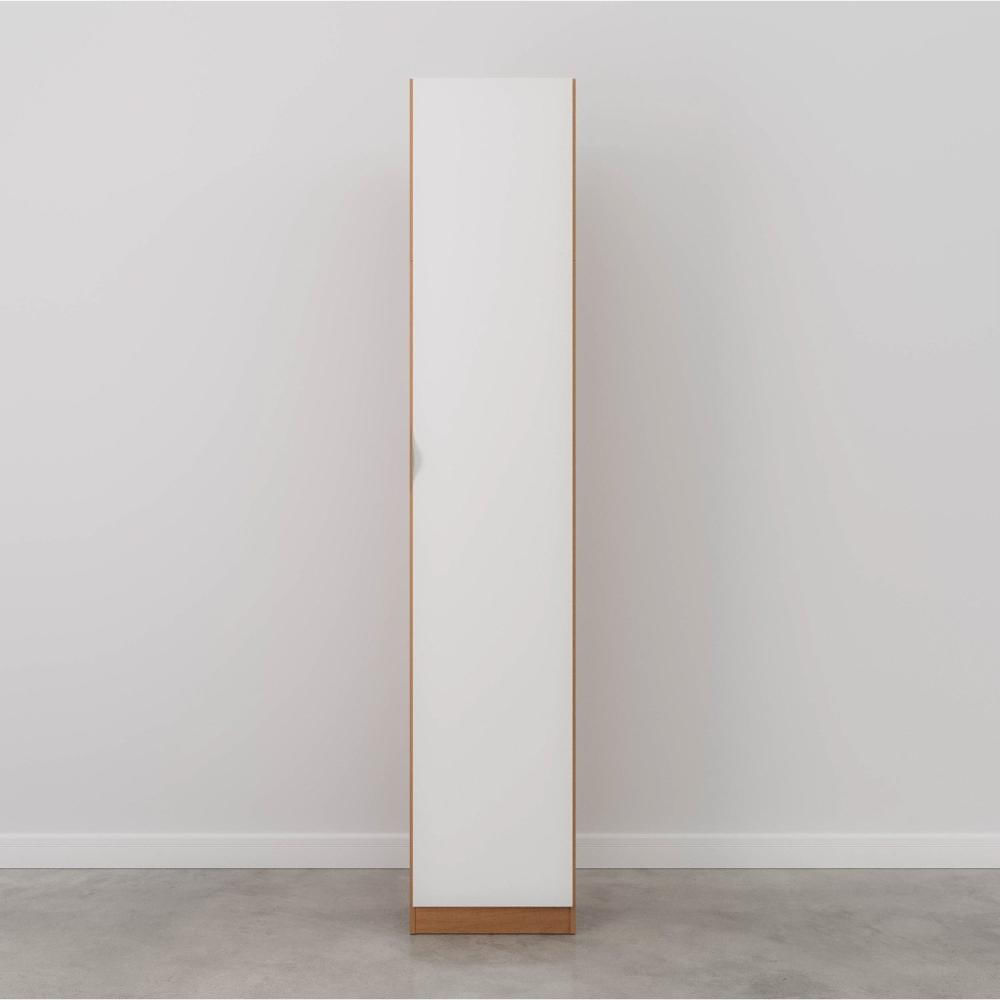 Miniatura Guarda Roupa Hera 1 Porta 4 Gavetas 1 Cabideiro CabeCasa MadeiraMadeira Branco Geada/Louro/Cinza