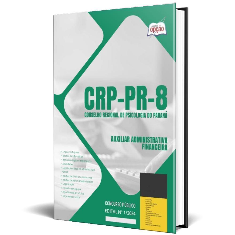 Miniatura Apostila Crp Pr 2024 - Auxiliar Administrativa/Financeira