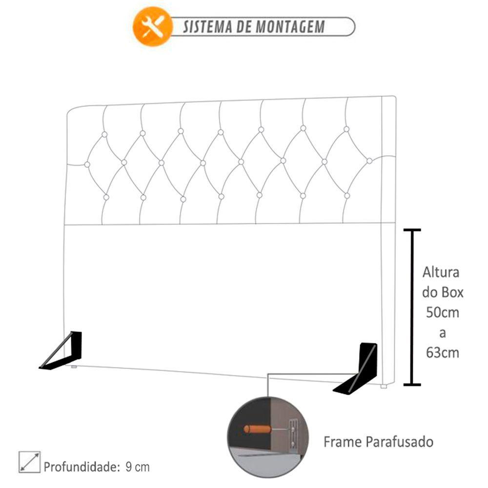 Miniatura Cabeceira Cama Box Solteiro 90Cm Elisabeth Com Frame - Móveis Roperi Suede Preto