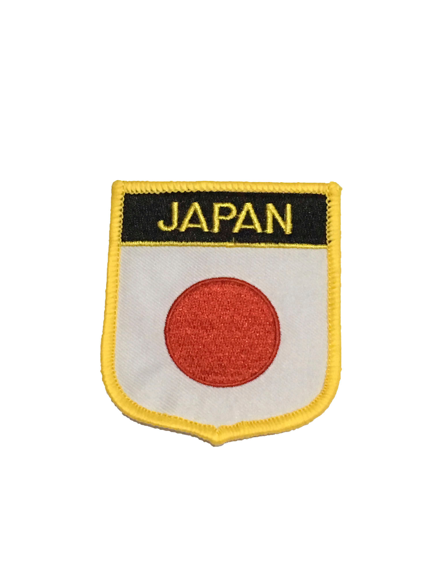 Miniatura Patche Aplique Bordado Escudo Da Bandeira Do Japão 6x7 cm
