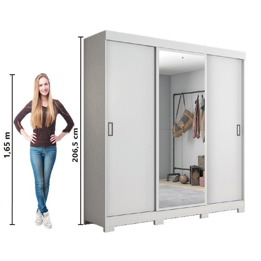 Miniatura Guarda Roupas Casal Porta Com Espelho 3 Portas De Correr 4 Gavetas Áustria Notável