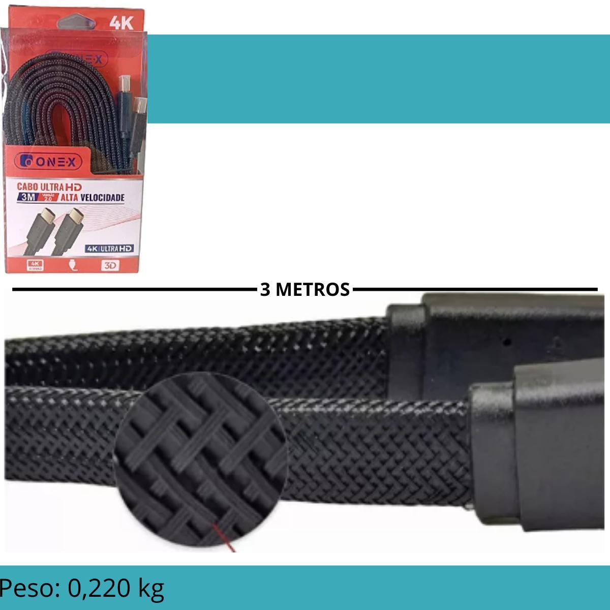 Miniatura Cabo Hdmi 20 3M Alta Definição Premium Jogos Tv Filmes