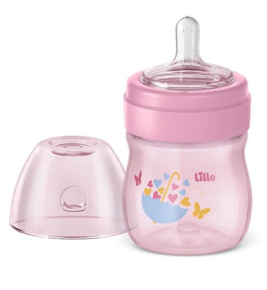 Miniatura Kit de Mamadeira Primeiros Passos 50/150/240ml Rosa - Lillo