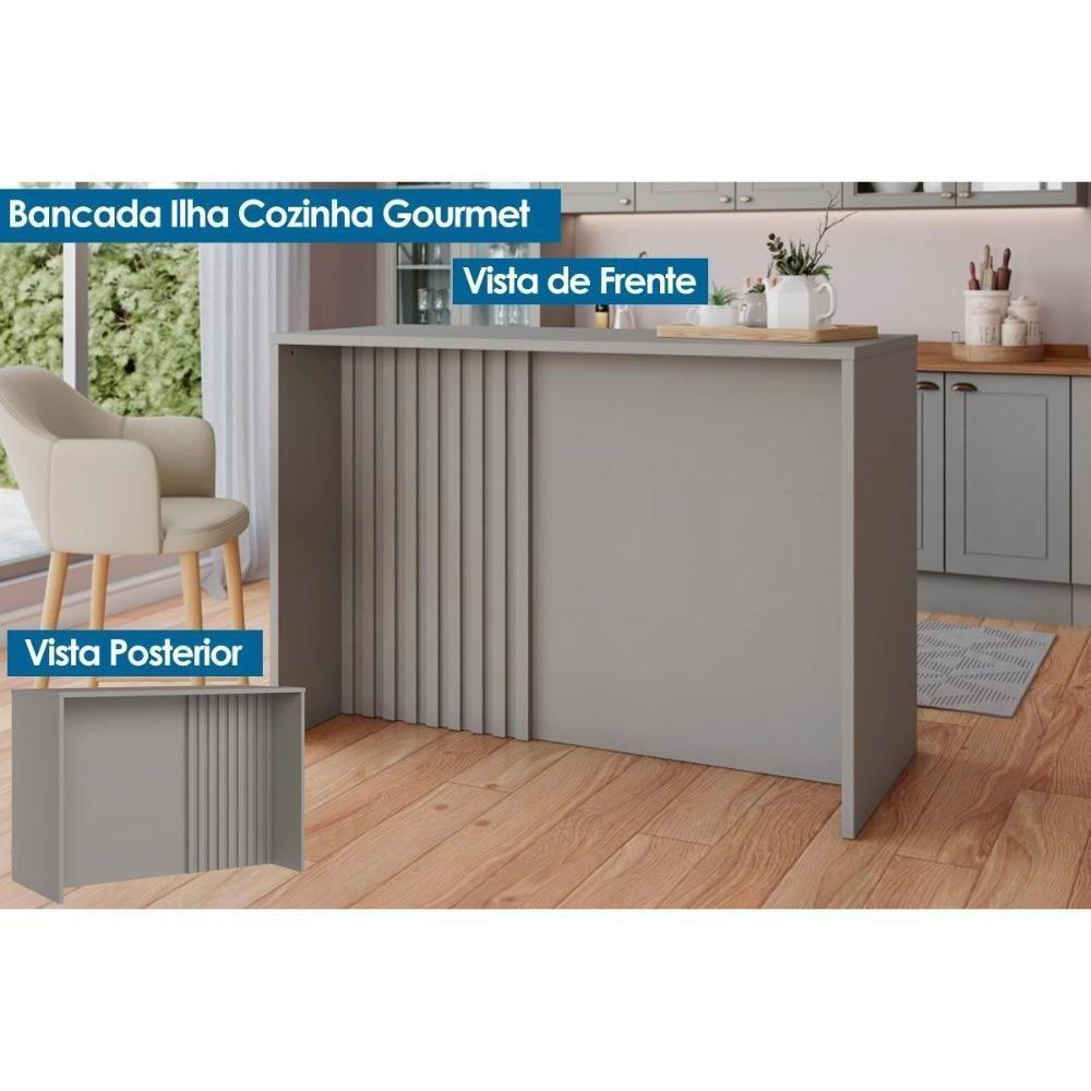 Miniatura Balcão Ilha Cozinha Gourmet Requinte Duna Cristal