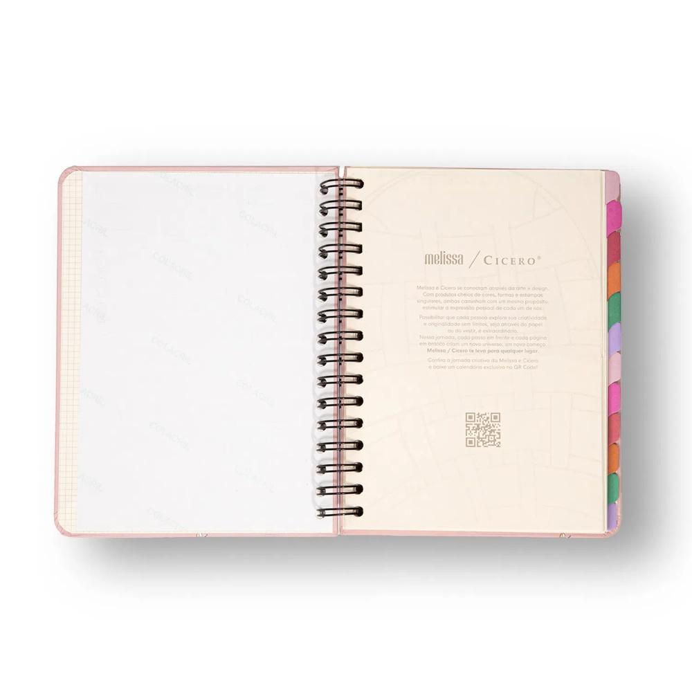 Miniatura Planner Permanente Cicero Wire-O Semanal Notas A5 - Colmeia