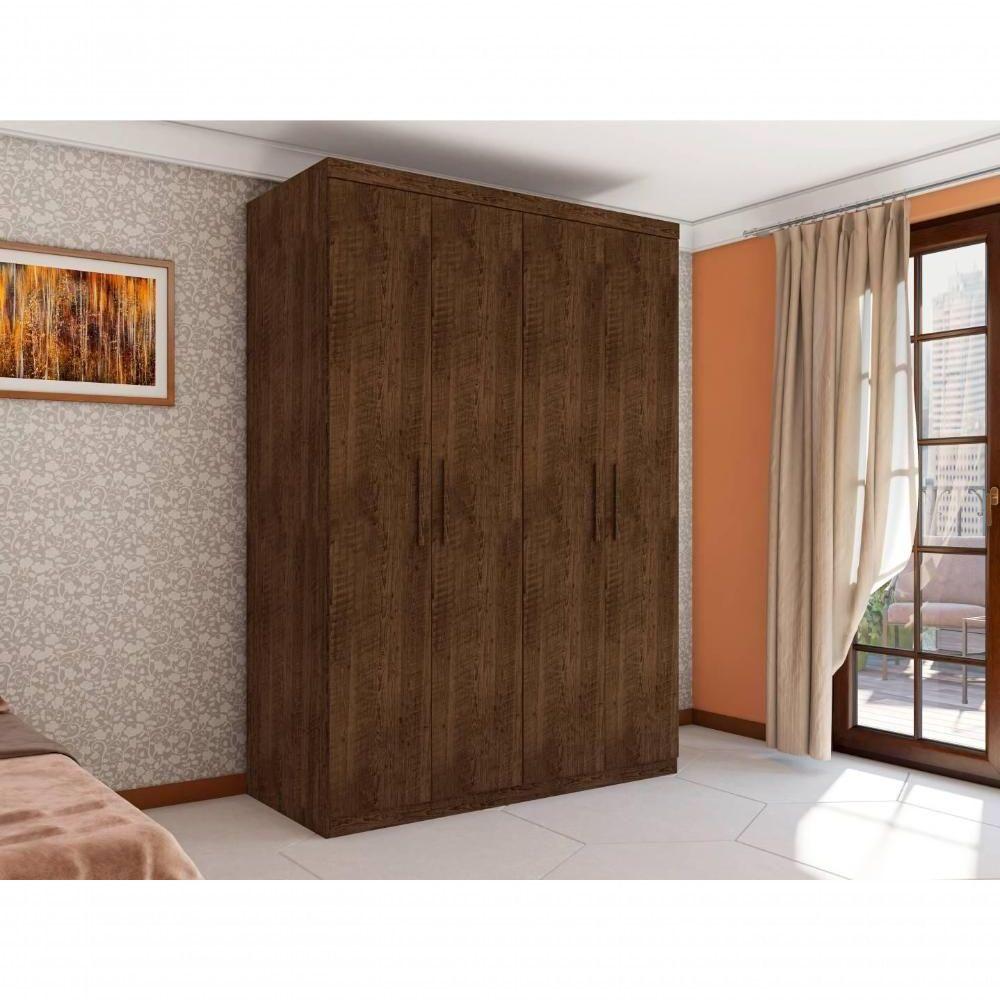 Miniatura Guarda Roupa Miami Com Quatro Portas Malbec