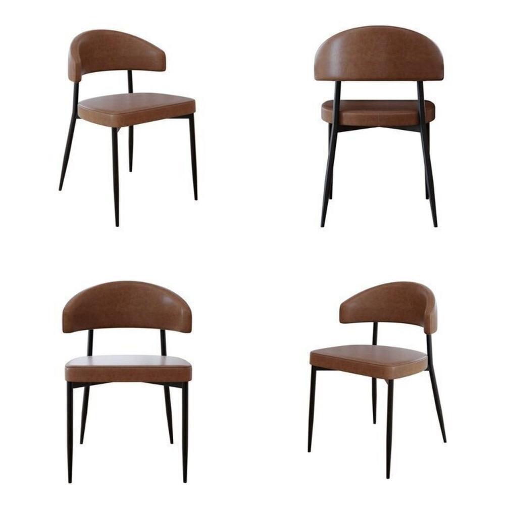 Conjunto Sala de Jantar Mesa Elegance com 6 Cadeiras Bless Marrom/Whiskey