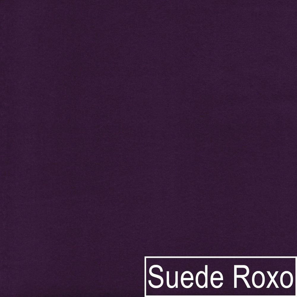Divã Recamier Curvo Luna 160cm Lado Esquerdo Suede Cor Roxo