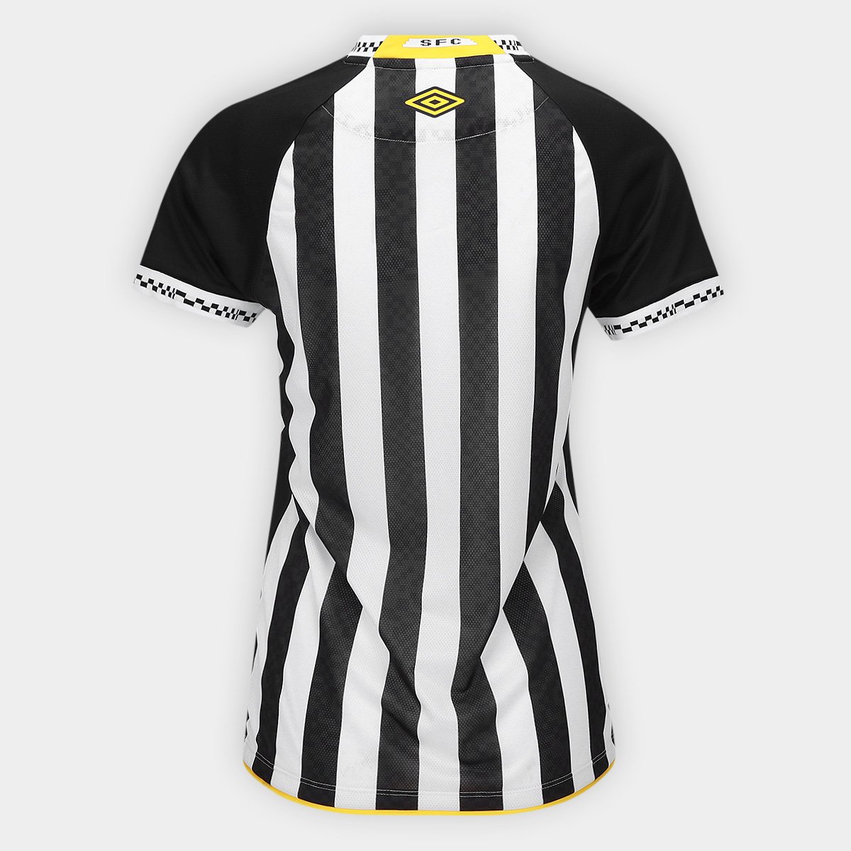 Miniatura Camisa Santos II 25/26 s/n Umbro Jogador Feminina Preto+Branco - G