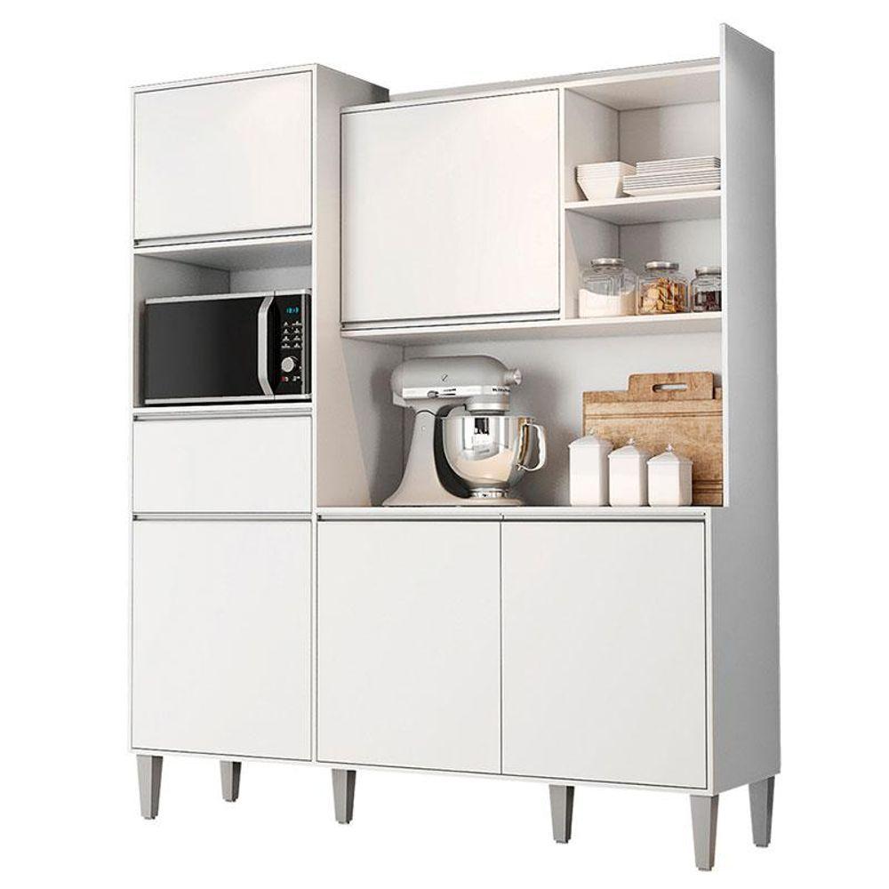 Miniatura Armário Para Cozinha Kit Ambiente Isabel Branco Brilho - Ajl
