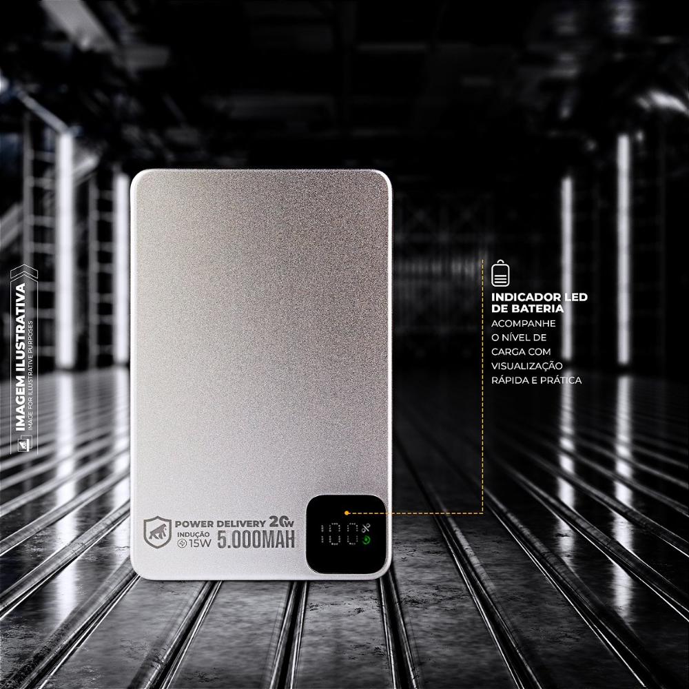 Miniatura Carregador Portátil 5.000mAh - Ultra Slim  - Gshield