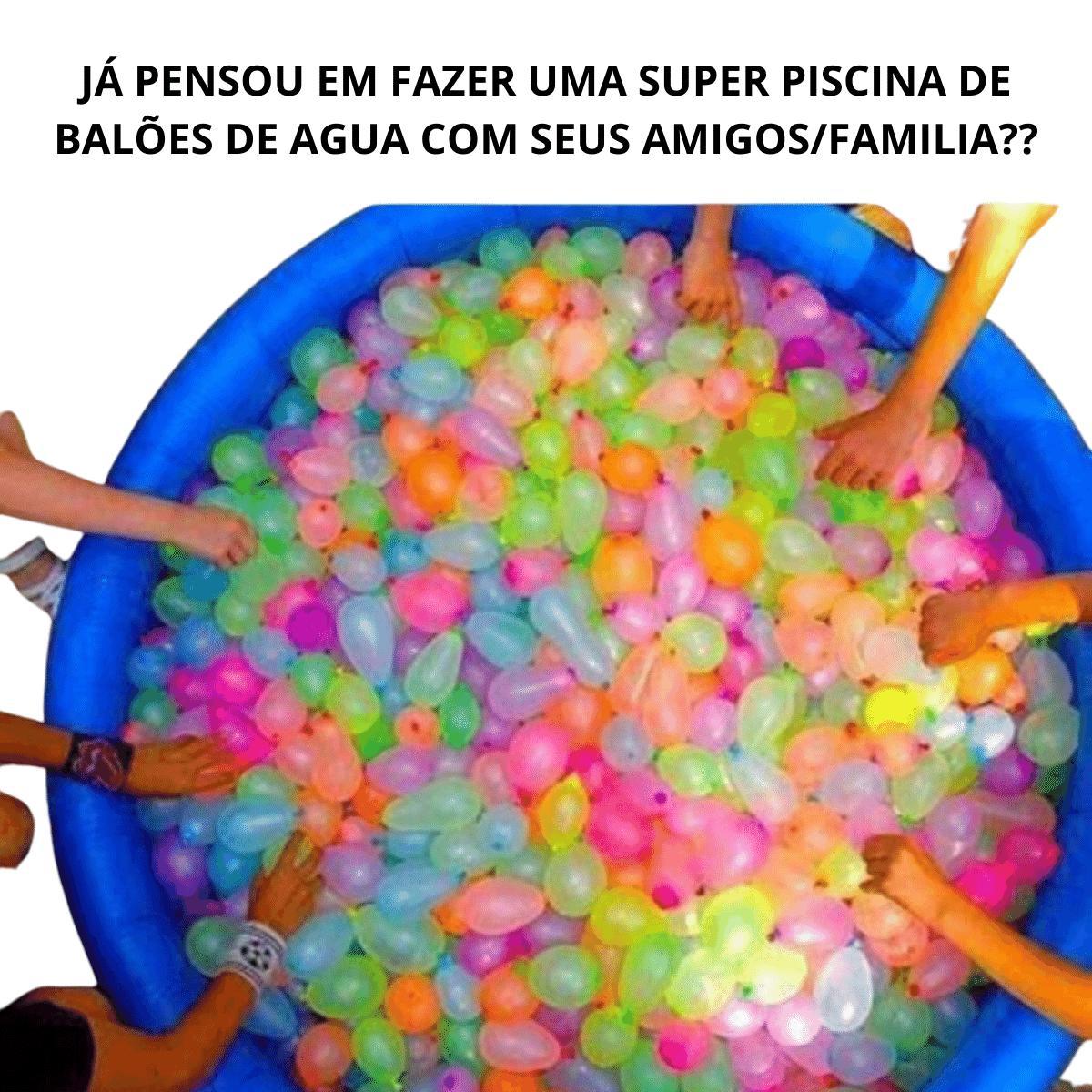 Miniatura Kit Com 37 Balões De Agua Para Guerra De Bexiga Com Amigos