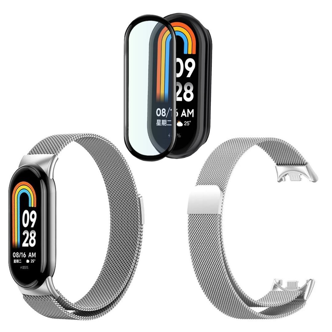 Miniatura Pulseira Metal Magnética Para Xiaomi Mi Band 8 + Pel. 3D