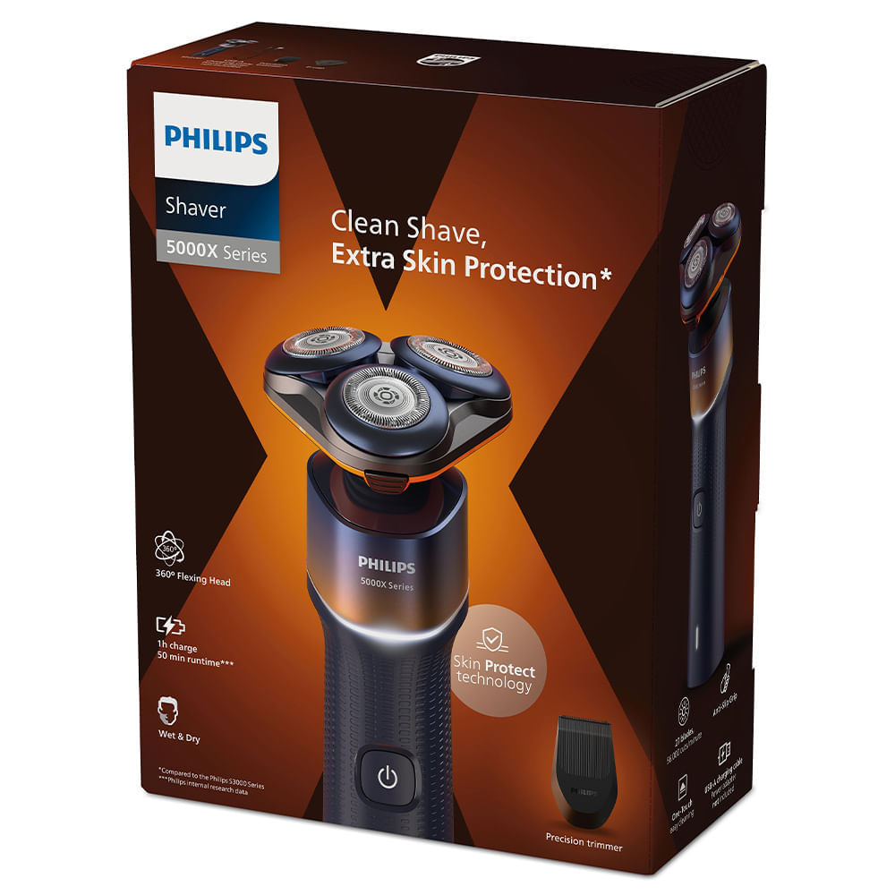 Barbeador Elétrico Philips SkinGlide, Uso Molhado X5012/05 Bivolt