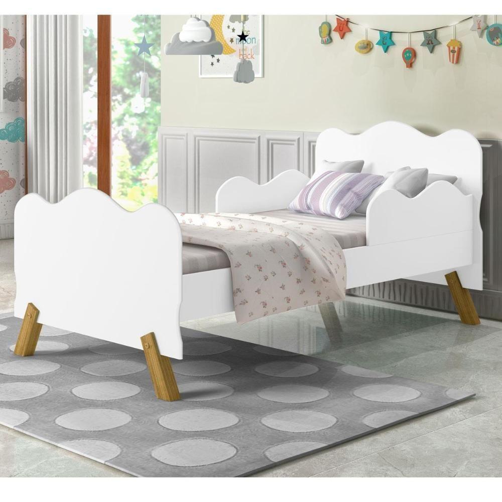 Miniatura Mini Cama Infantil Nuvem Angel Branca