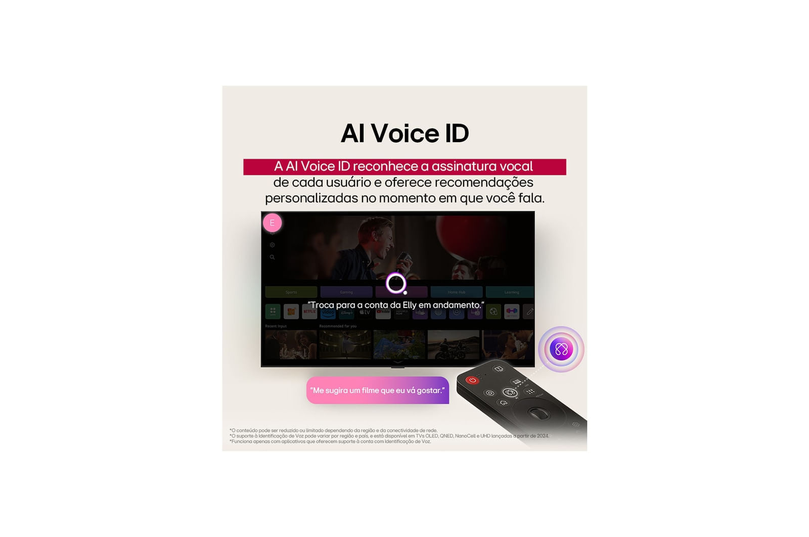Smart TV LG 43" Compacta 4K AI webOS 25 - 43UA8550PSA 12 meses - 43 " - 110v/220v
