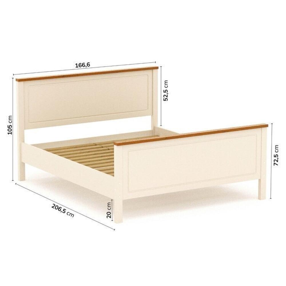 Miniatura Conjunto Dormitório 1 Cama Queen 1 Mesa de Cabeceira 1 Cômoda Ananda CabeCasa MadeiraMadeira Imbuia/Offwhite