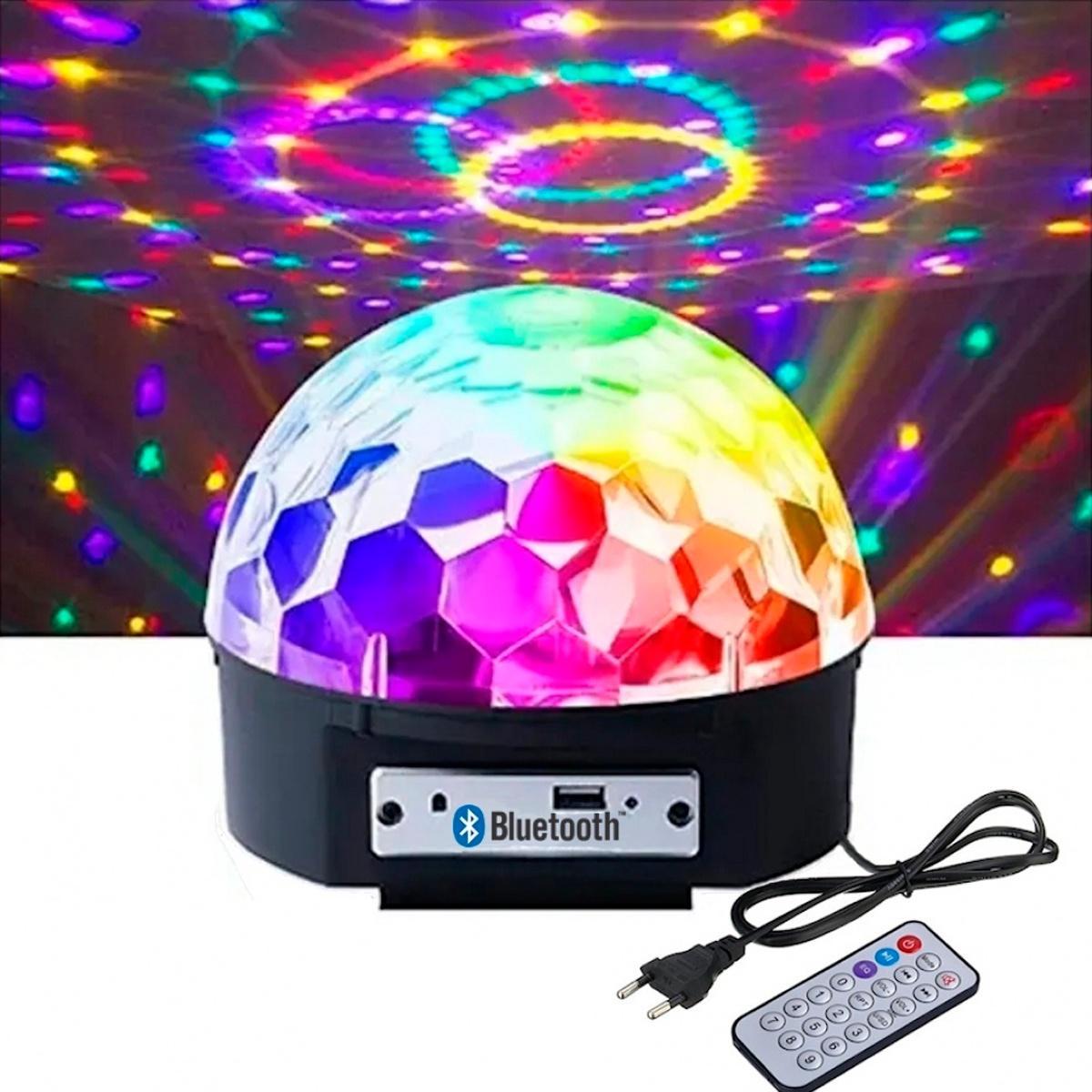 Miniatura Globo De Espelho Balada Festa Iluminação Giratória Led
