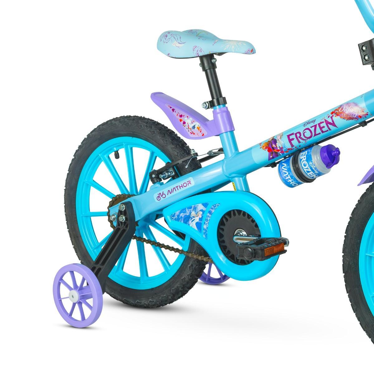 Miniatura Bicicleta Infantil Feminina Aro 16 Frozen Cestão Rodinha