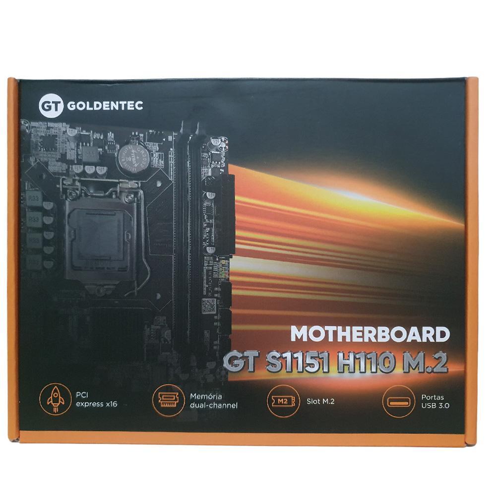 Placa Mãe Soquete 1151 H110 Ddr4, M.2, Goldentec - Gt-H110