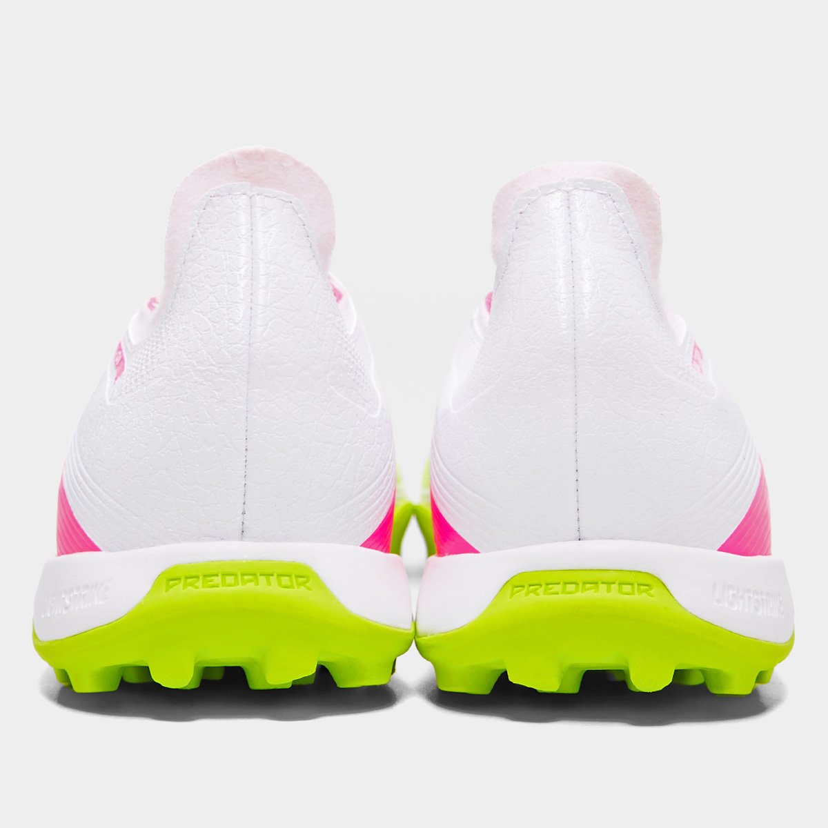 Miniatura Chuteira Society Adidas Predator League Unissex Branco+Rosa - 37