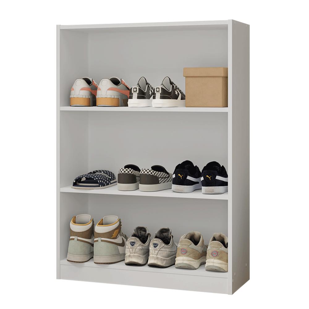 Miniatura Estante Sapateira 3 Prateleiras Sem Portas Branco Madesa Branco
