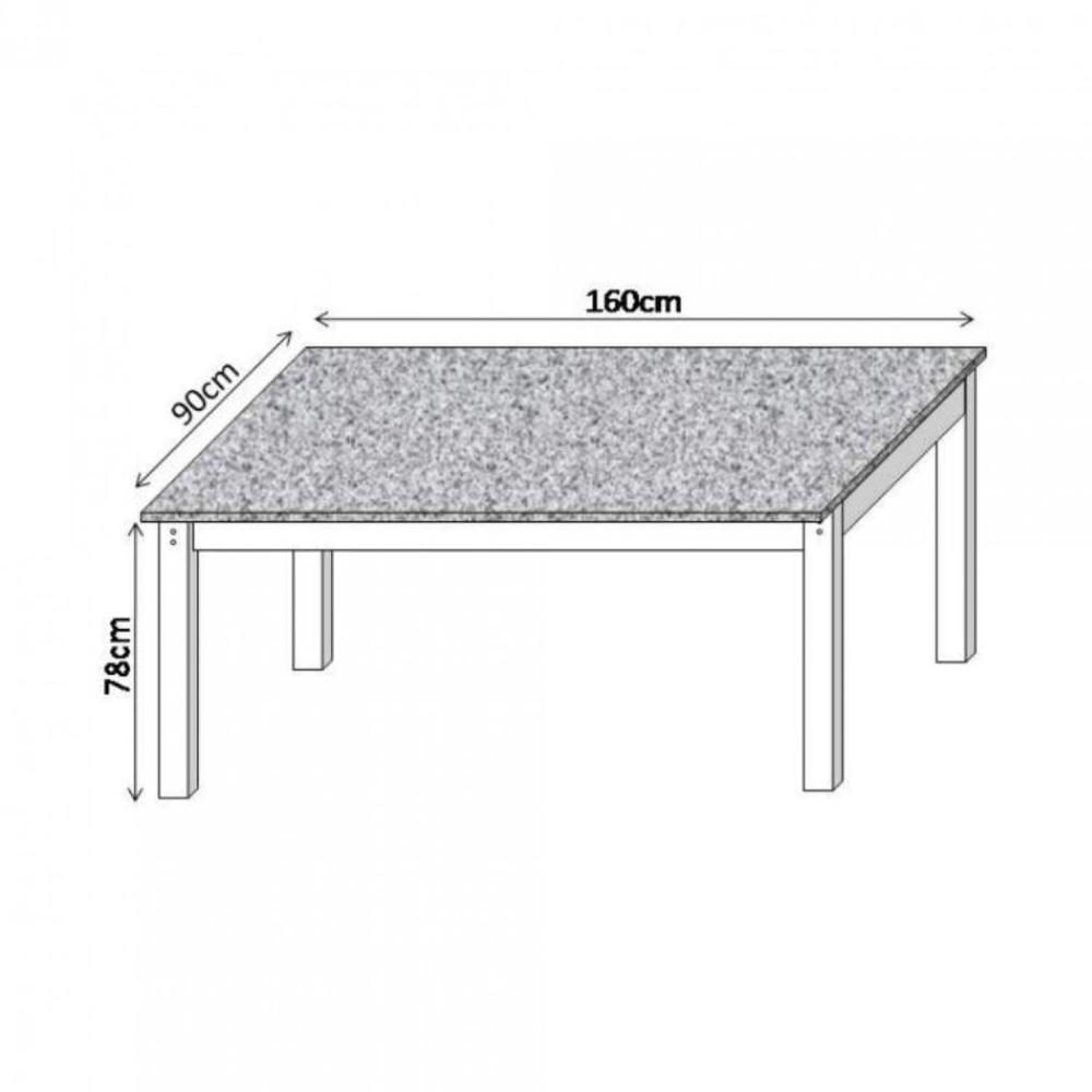 Miniatura Conjunto Sala de Jantar Mesa com 6 Cadeiras Liana Espresso Móveis Preto