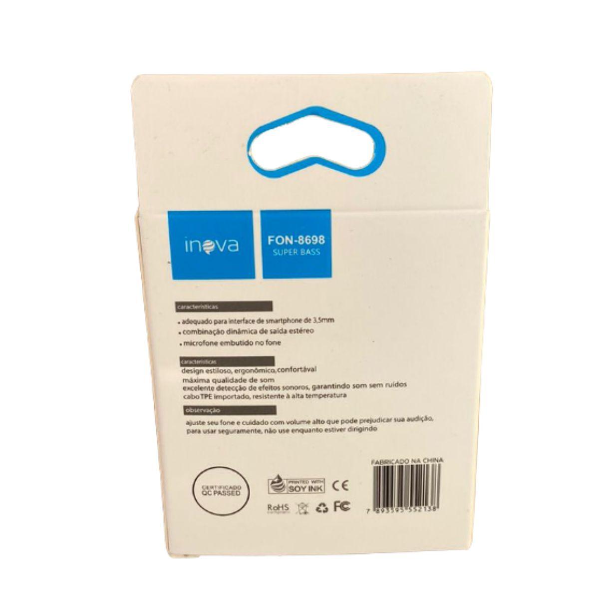 Miniatura Fone De Ouvido Stereo Headset In-Ear C Microfone E Borracha