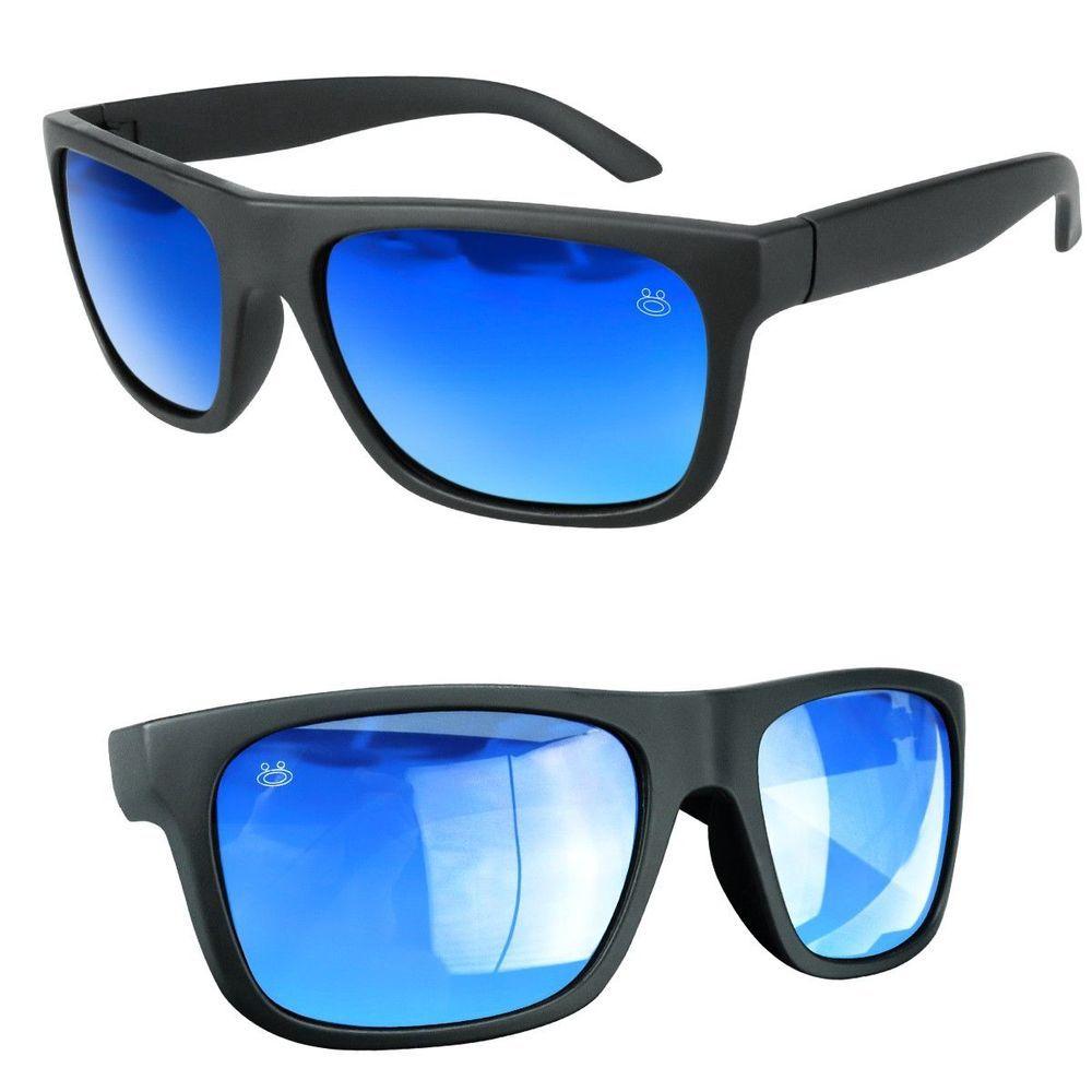 Miniatura Oculos De Sol Proteção Uv Emborrachado Masculino Verao Praia Moda Masculina Casual Lente Azul