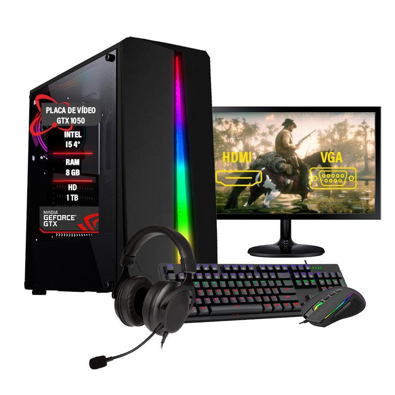 Miniatura Pc Gamer Completo Intel I5 4º Geração Gtx 1050 8Gb Hd 1Tb
