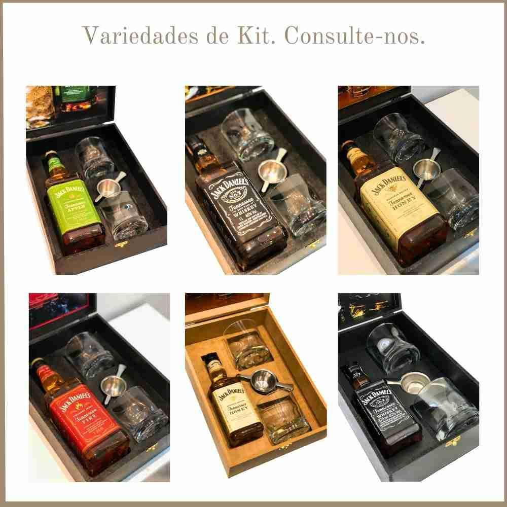Kit Whisky Jack Daniels Honey Mel 1Lt + 2 Copos + Dosador