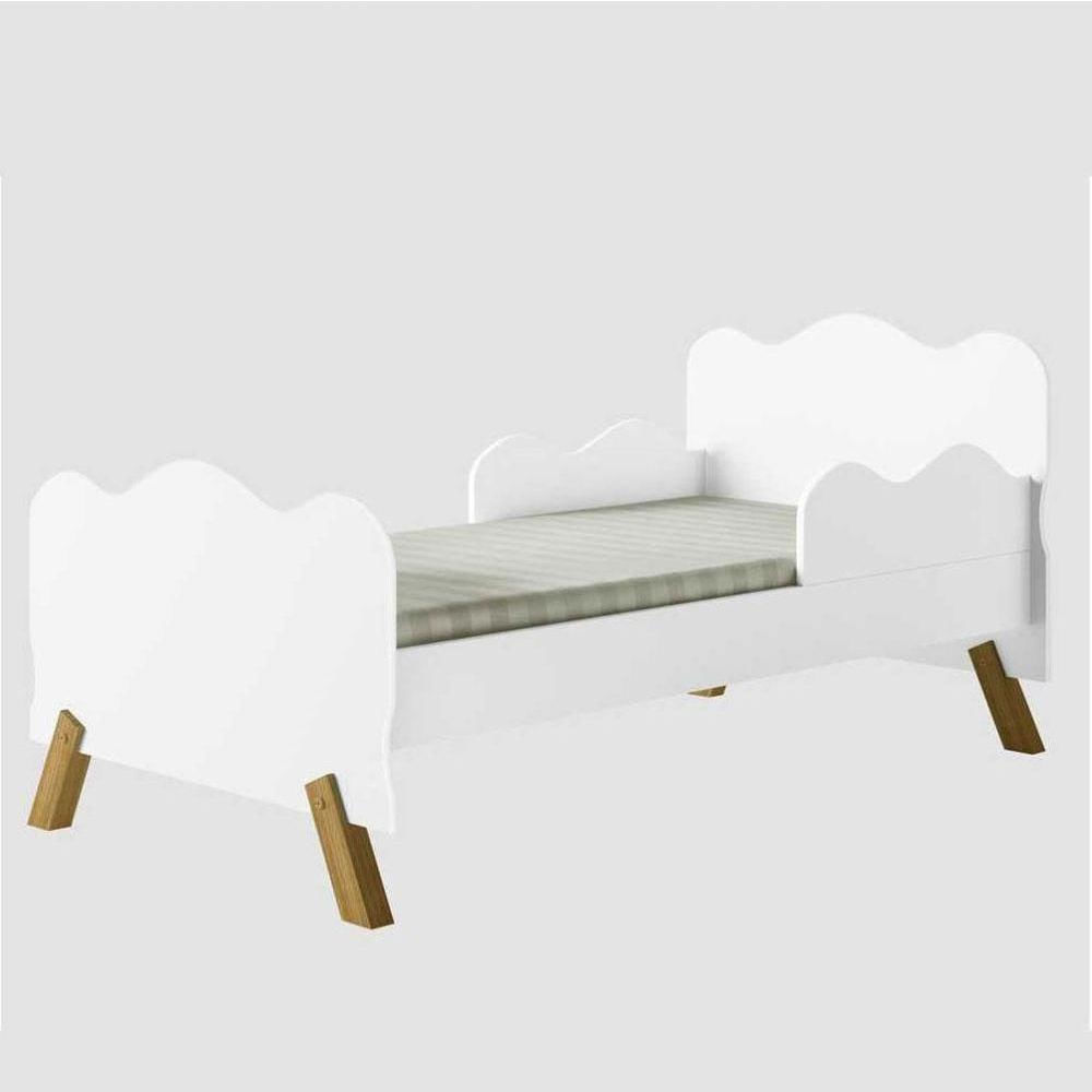 Miniatura Mini Cama Infantil Nuvem Angel Branca