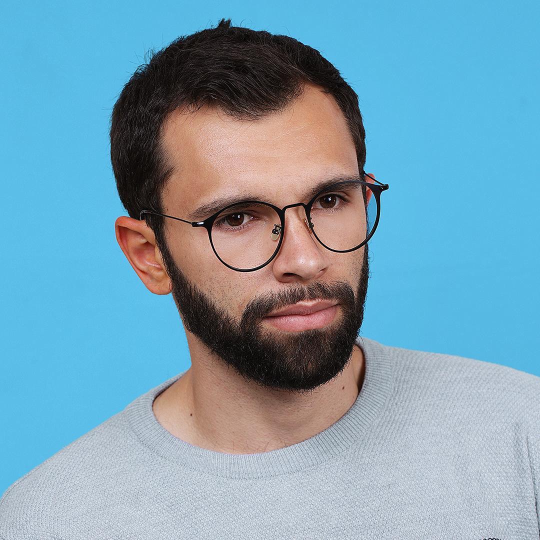 Armação Óculos Grau Retrô Geek Metal Redondo Masculino 1295
