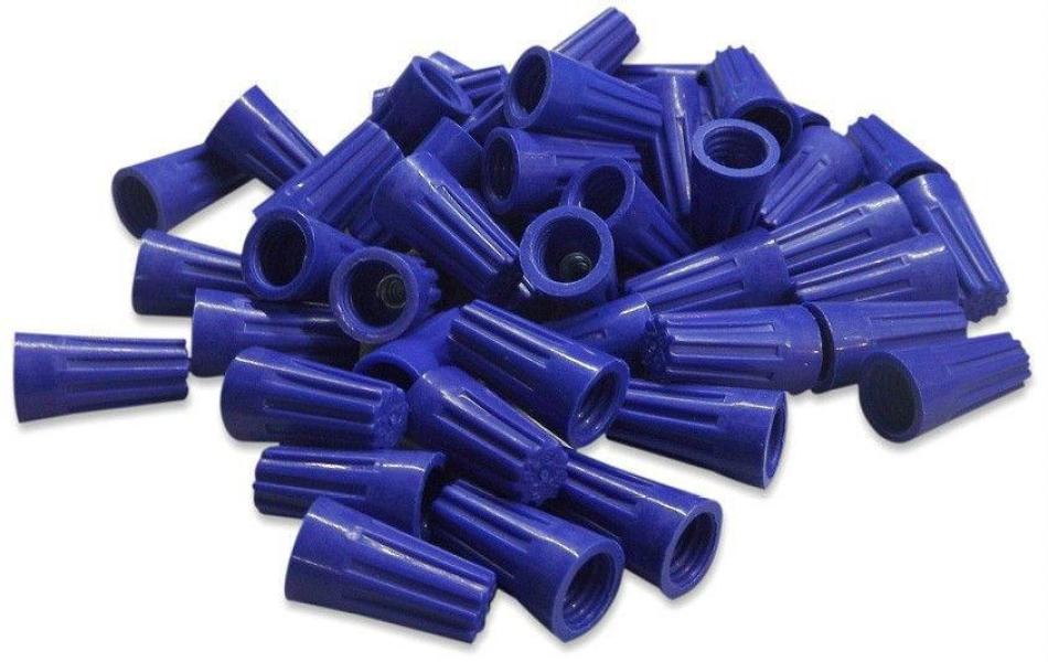 Miniatura 500 Conectores Torção Emenda Cabos Azul - 0,8 a 3,9mm