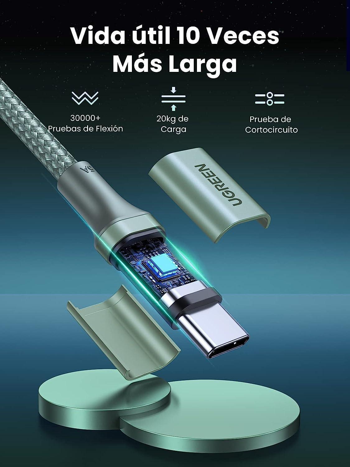 Cabo Ugreen Usb Tipo C 100W Pd Carregamento Rápido - 2 Metro