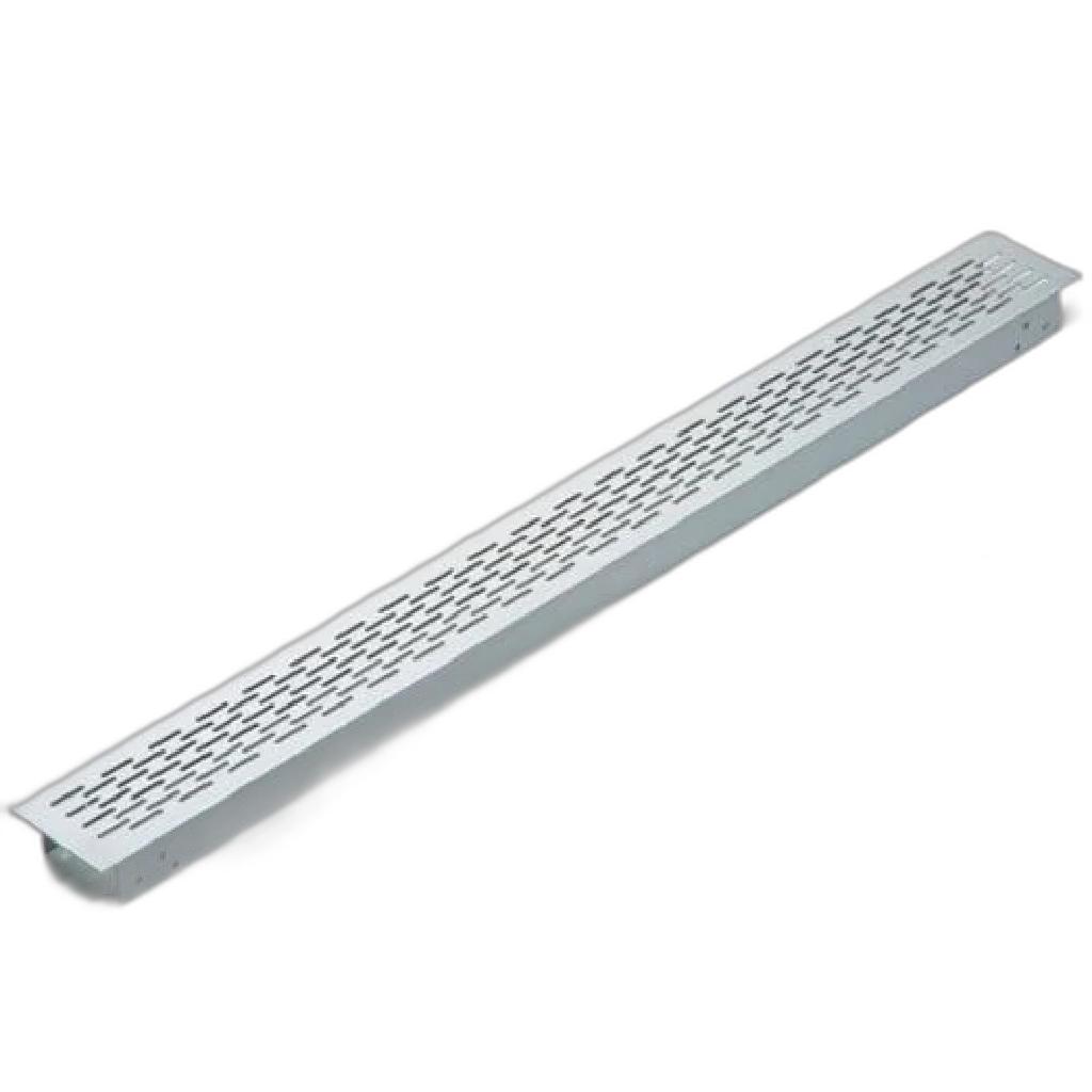 Miniatura Grade Ventilacao 900Mm Aba 28 Inox Escovado