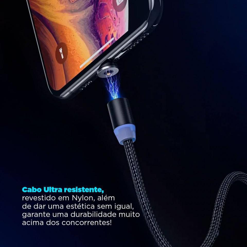 Miniatura Cabo Magnético 3 Em 1 Vermelho