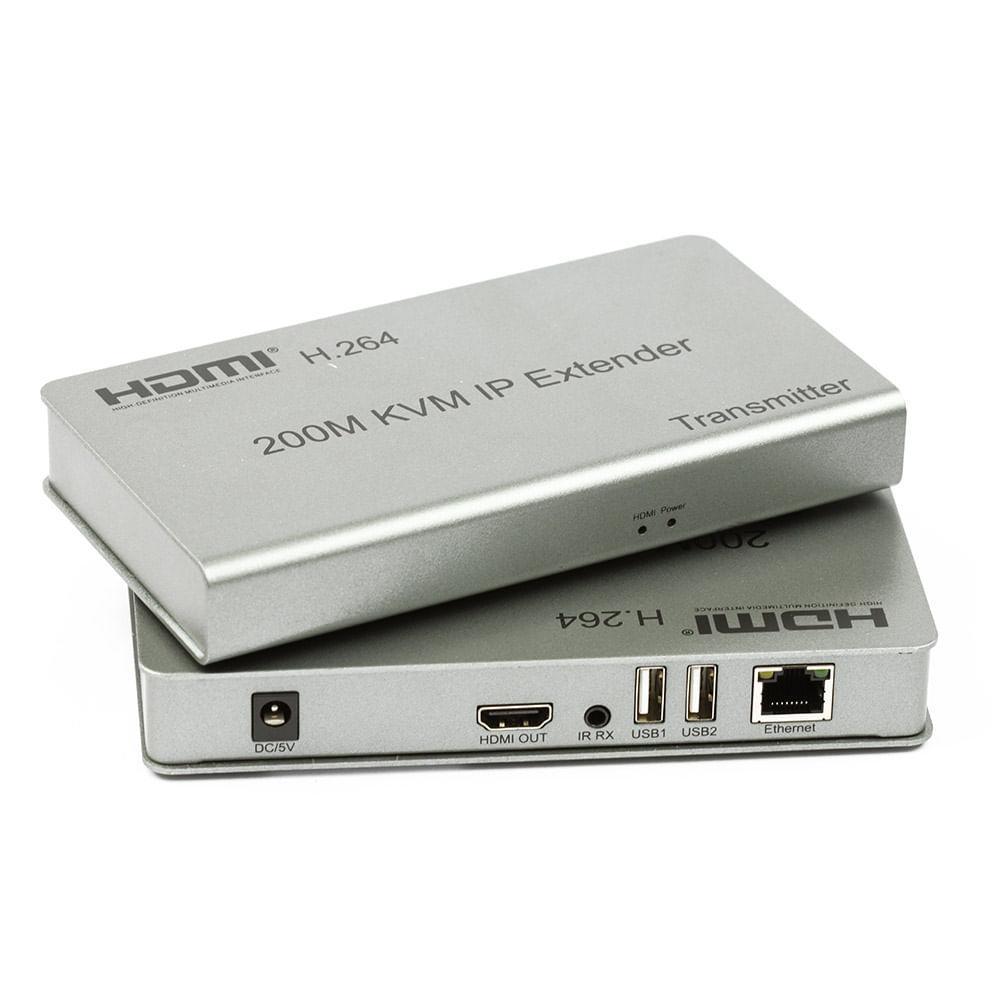 Miniatura Extensor Hdmi - Kvm 200 Mt Cabo De Rede Via Ip