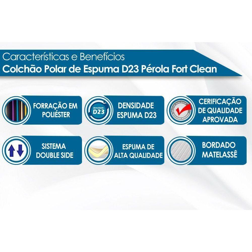 Colchão Viúva Espuma D23 Pérola Brown (128x188x14) Polar
