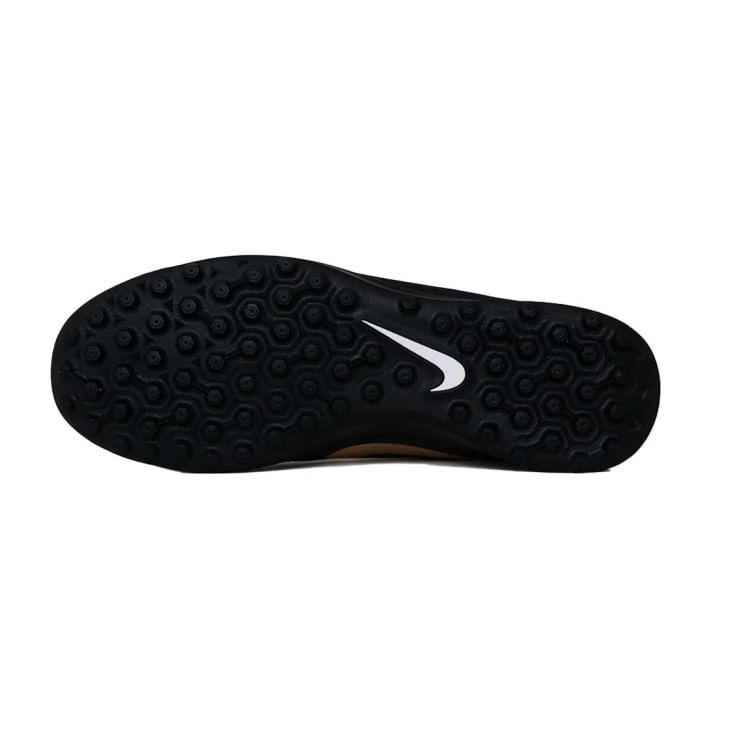 Miniatura Chuteira Suiço Nike Beco 2TF - PTO/DOURADO 39