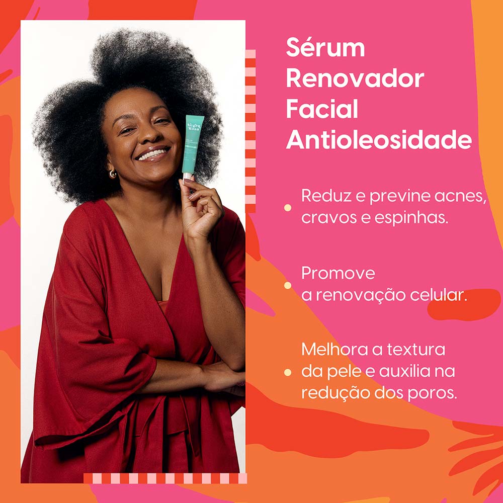 Miniatura Sérum Renovador Facial Negra Rosa Antioleosidade 30ml