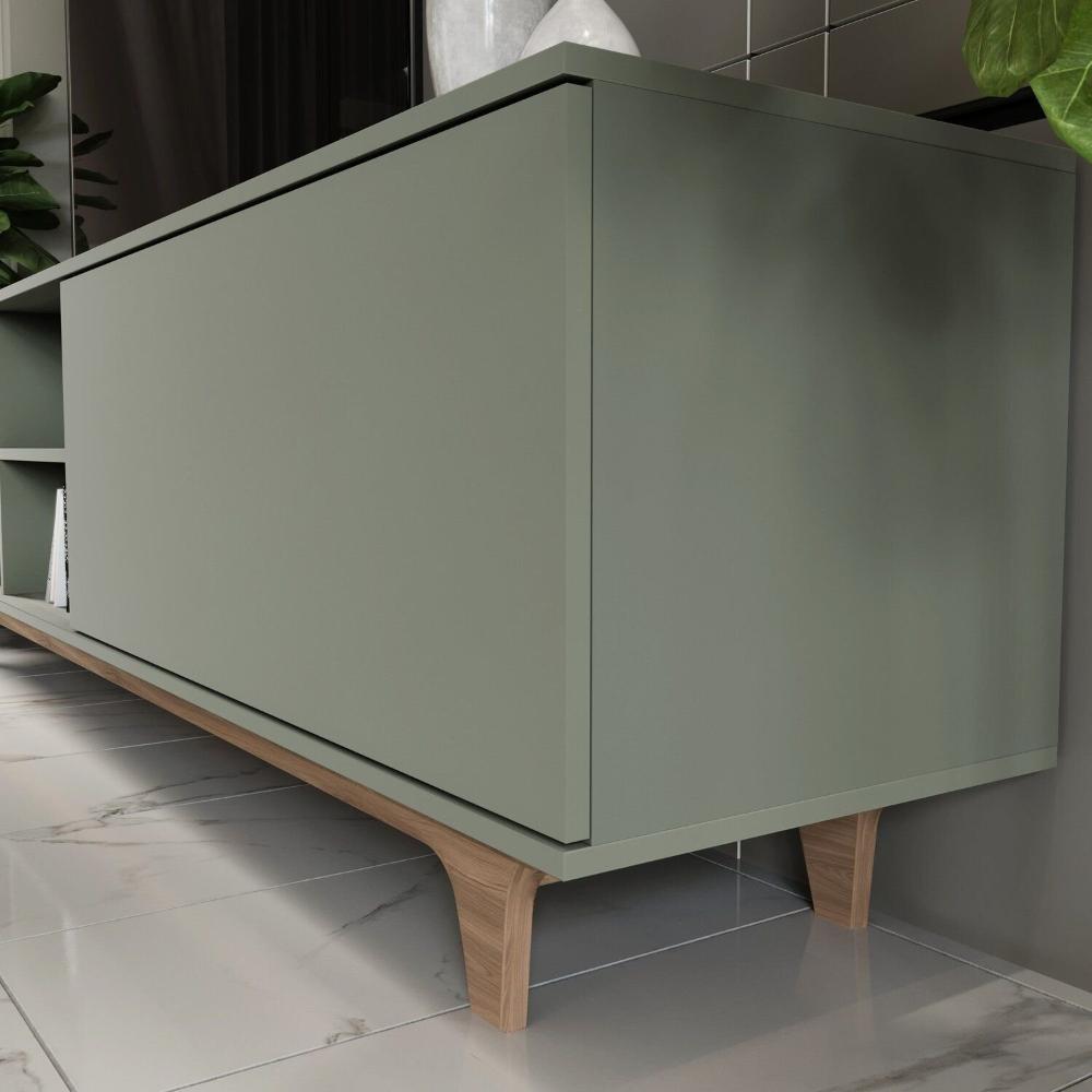 Rack para Sala de Estar 200x55x40cm Lars Verde/Freijó