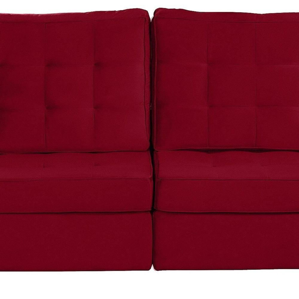 Miniatura Sofá Curitiba Modular 3 Lugares 230 Cm Retrátil Reclinável Yescasa Vermelho