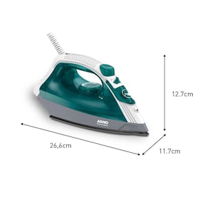 Ferro de Passar a Vapor Arno Steamgliss FSGP com Spray e Base Antiaderente - Verde/Branco 110V