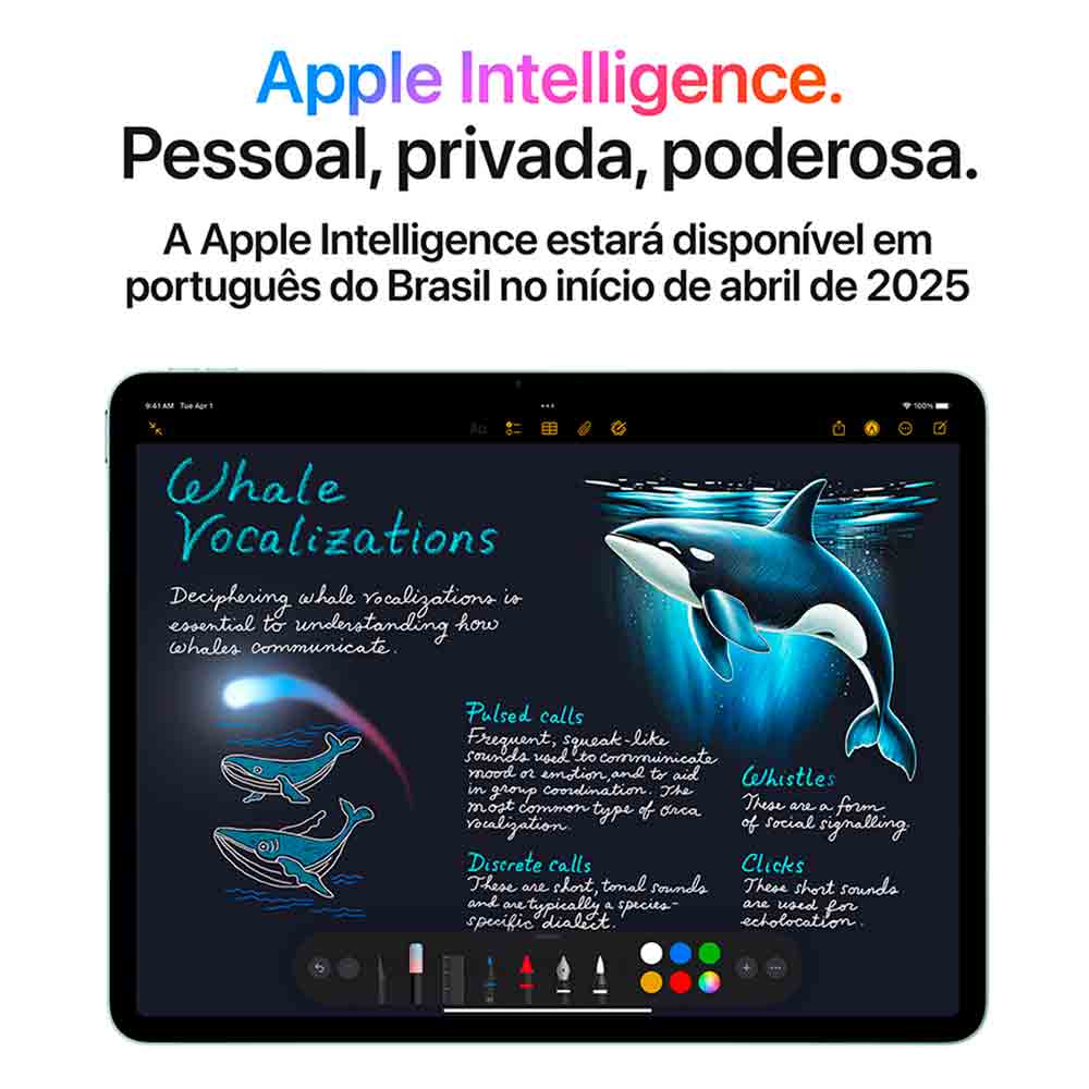 Miniatura iPad Air Apple Processador M3 (11", Wi-Fi, 256GB) - Branco Bivolt
