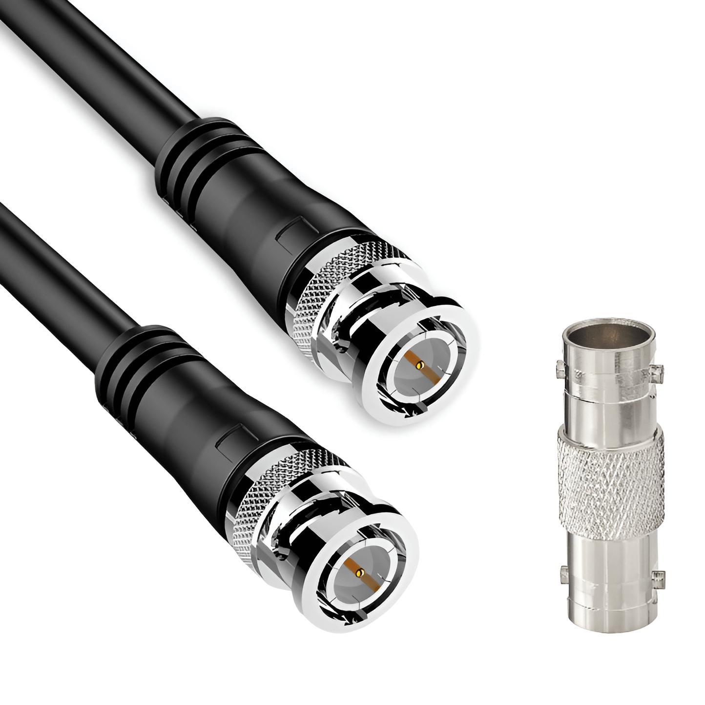 Miniatura Cabo Coaxial Vídeo Sdi / Bnc 12G Uhd 4K 75 Ohm Adaptador