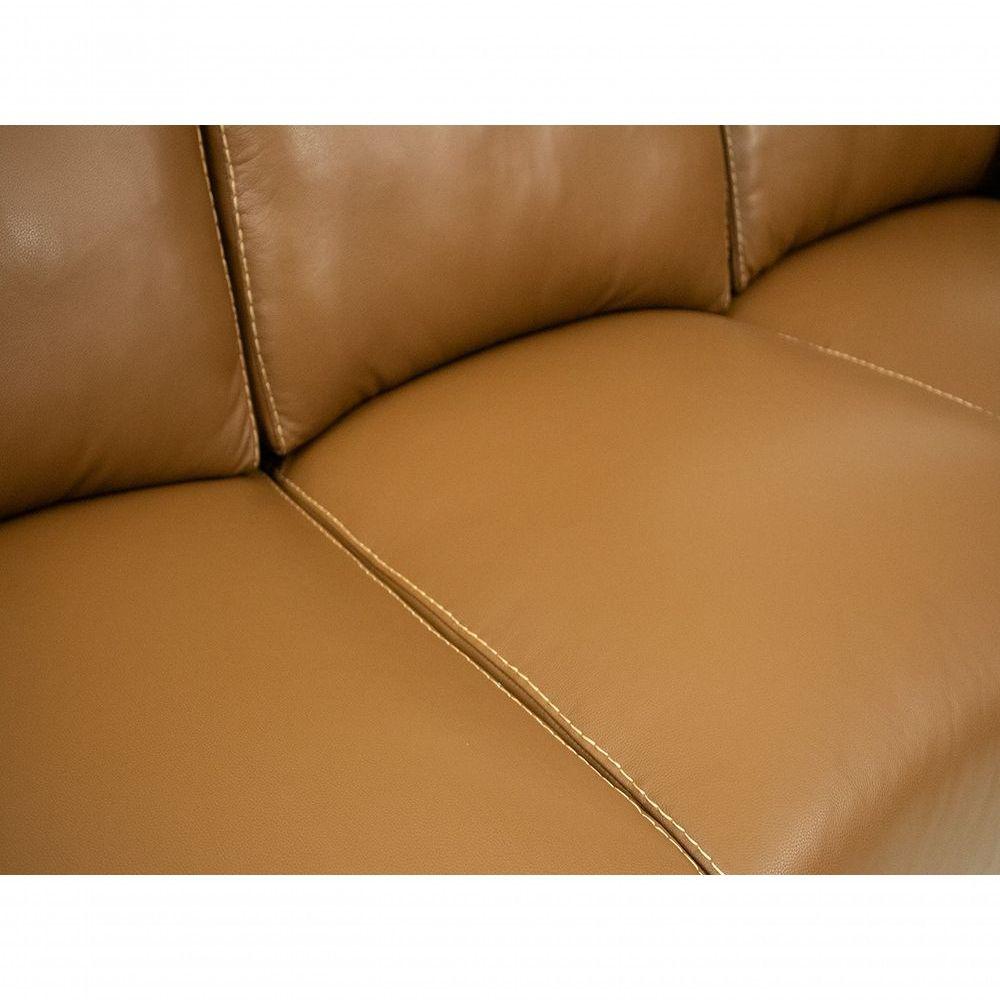 Miniatura Sofá De Couro Lexus 3 Lugares Brown - Mempra
