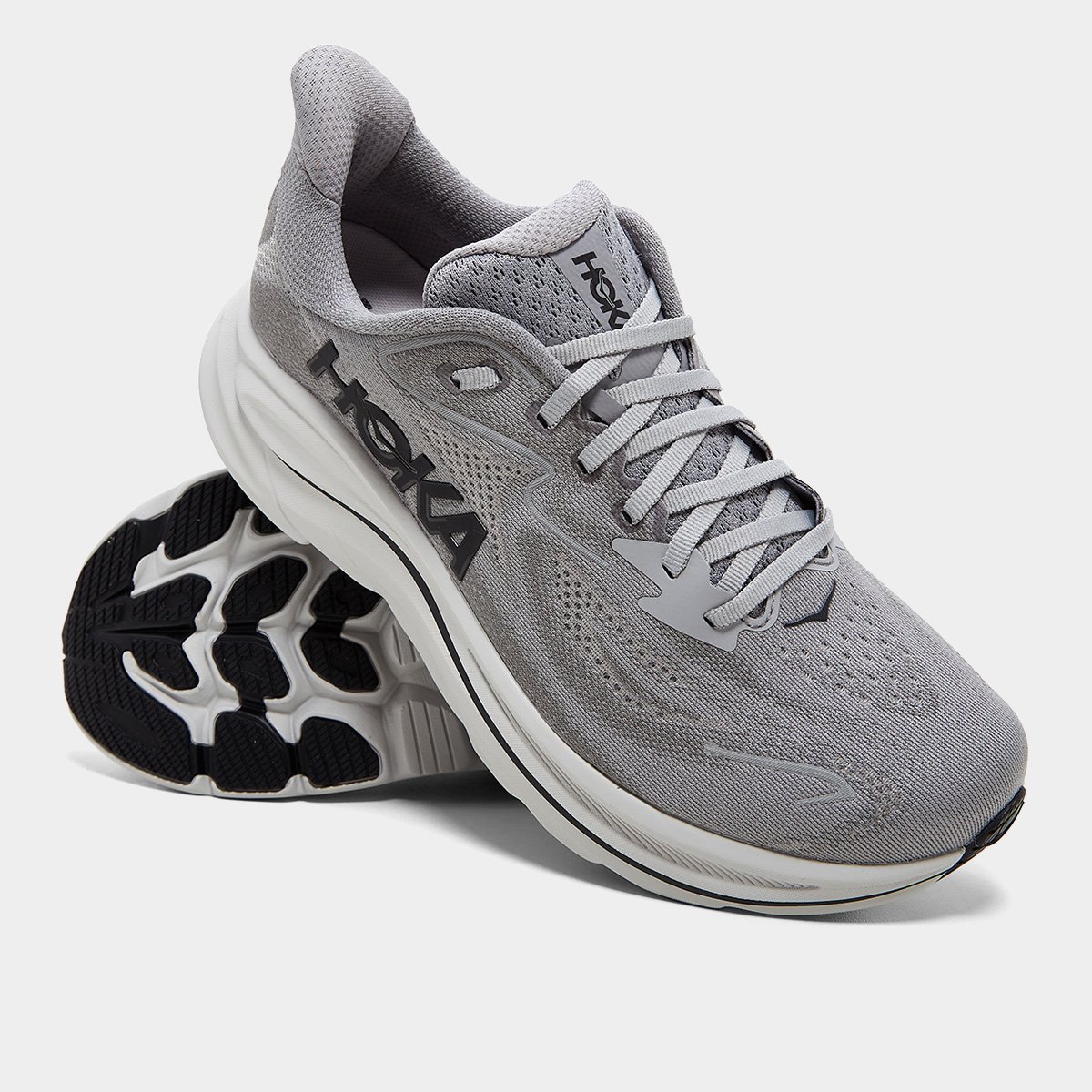 Miniatura Tênis Hoka Clifton 10 Masculino Cinza - 39
