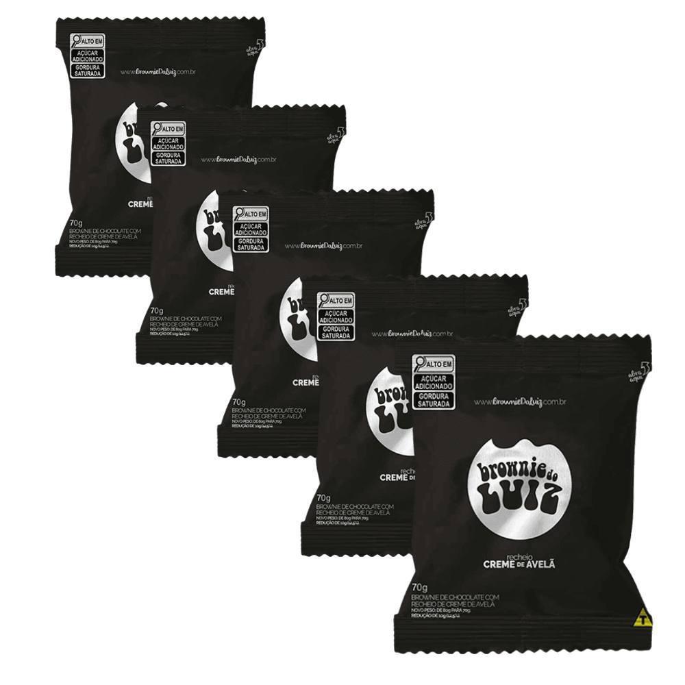 Miniatura Brownie Do Luiz Creme De Avelã Kit 5 Unidades De 70G