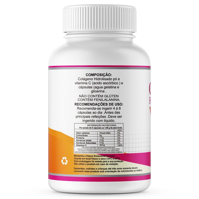 Miniatura Colágeno Hidrolisado E Vitamina C 500Mg 120Cps
